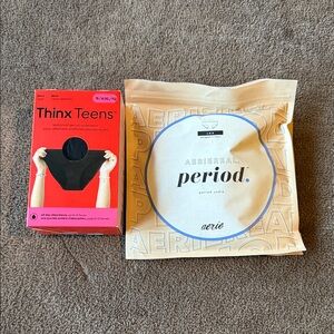 Thinx Teens Red and Black Period Underwear